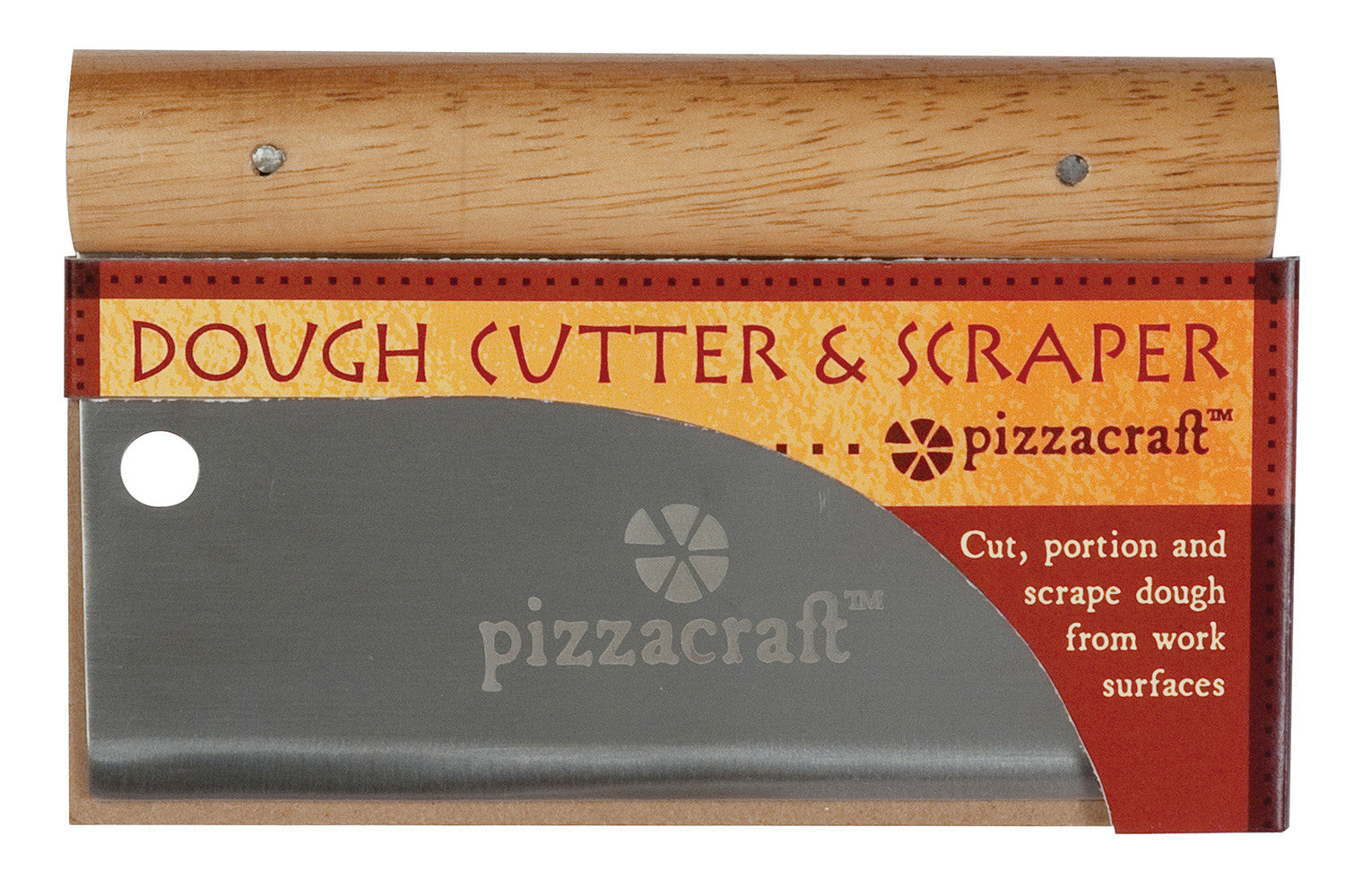 Packaging for the Stainless Steel Dough Scraper with Wood Handle