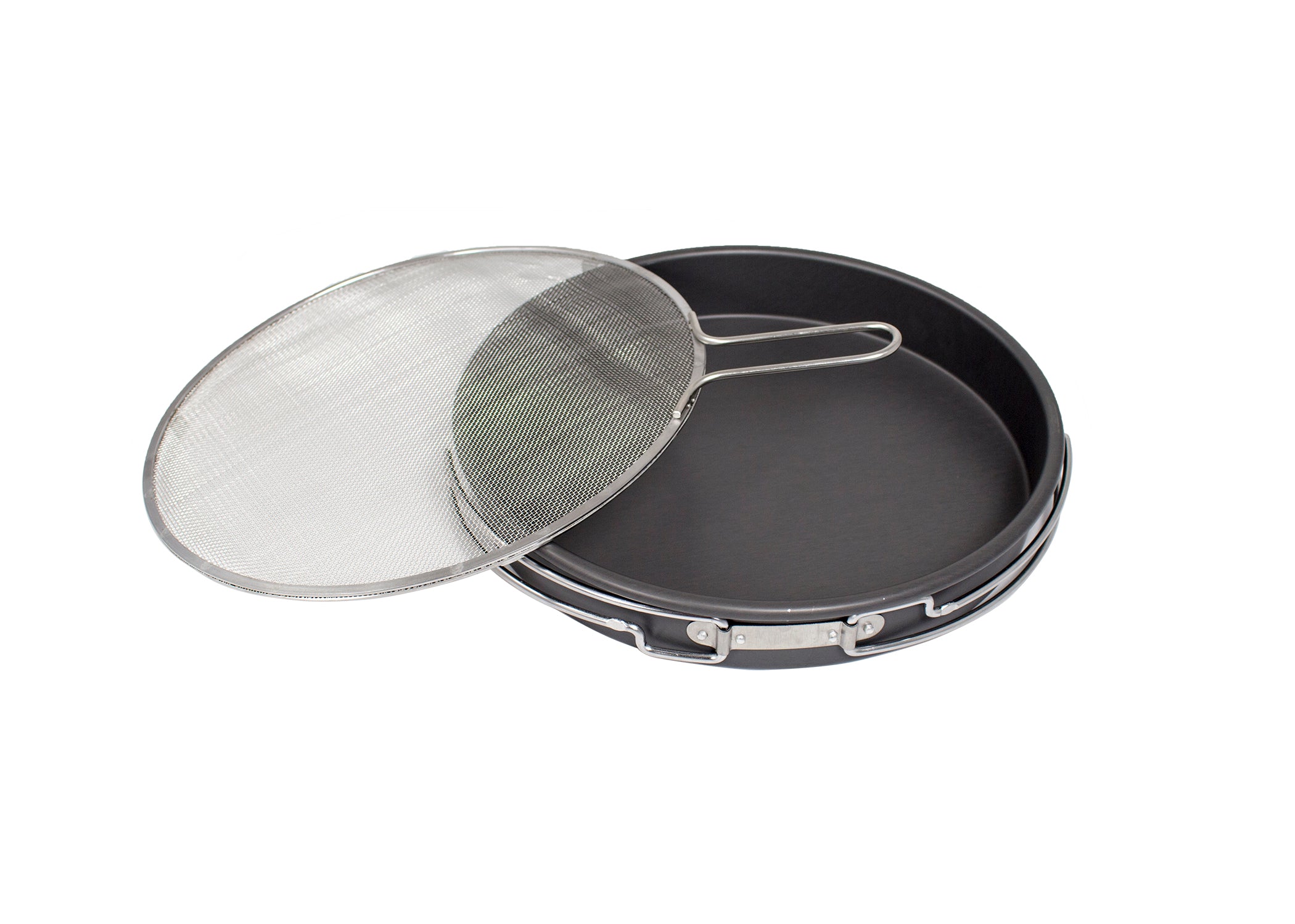 Aluminum Deep Dish Pan & Splatter Screen